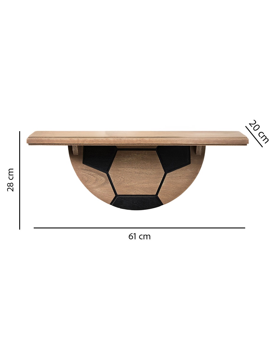 Repisa armable Soccer de madera mango