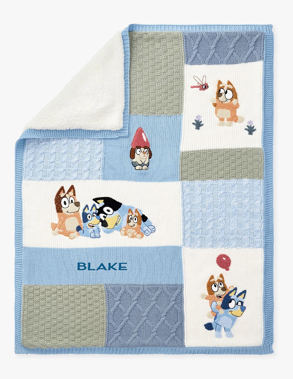 Cobija de tejido plano Bluey Bluey Y Bingo
