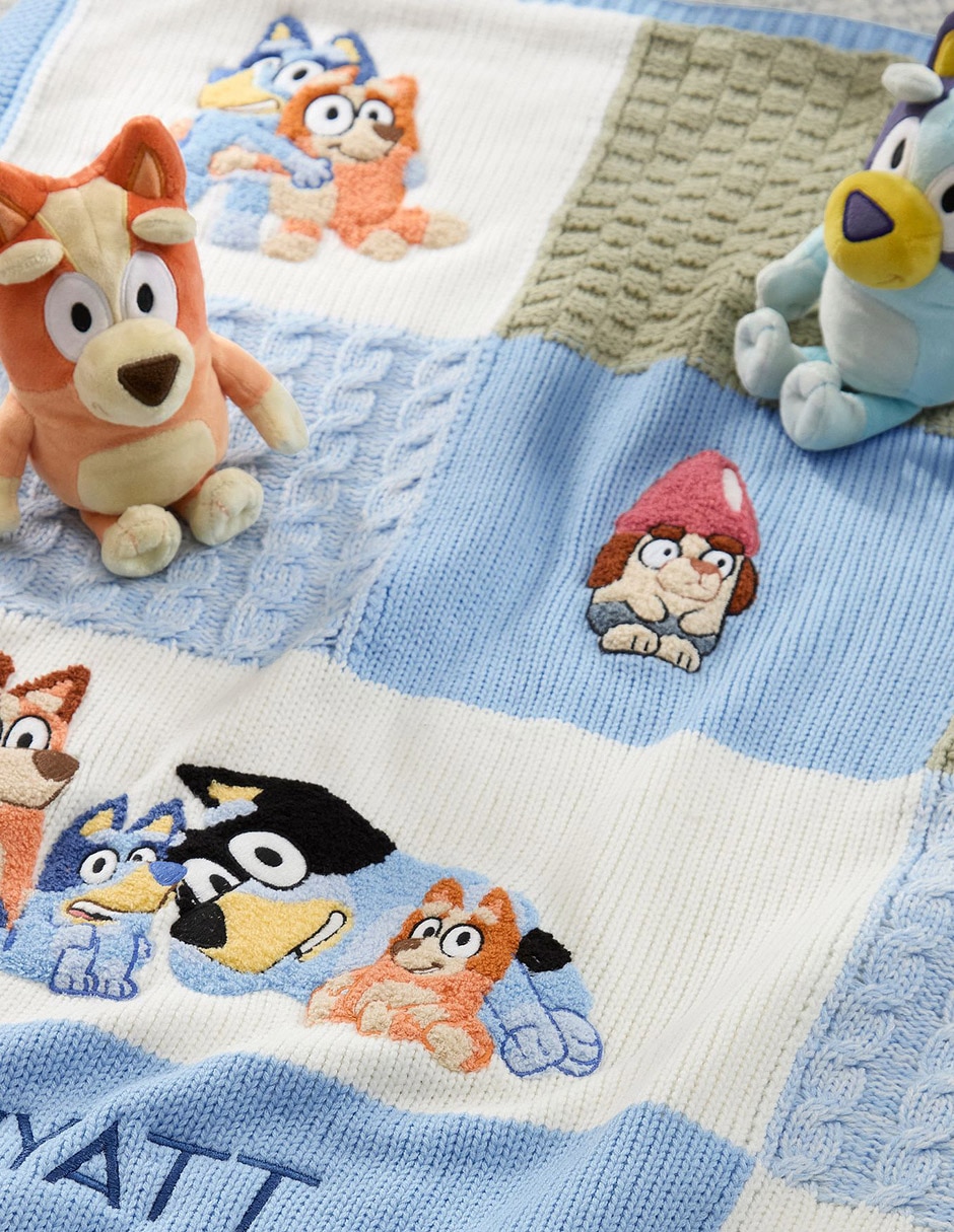 Cobija de tejido plano Bluey Bluey Y Bingo