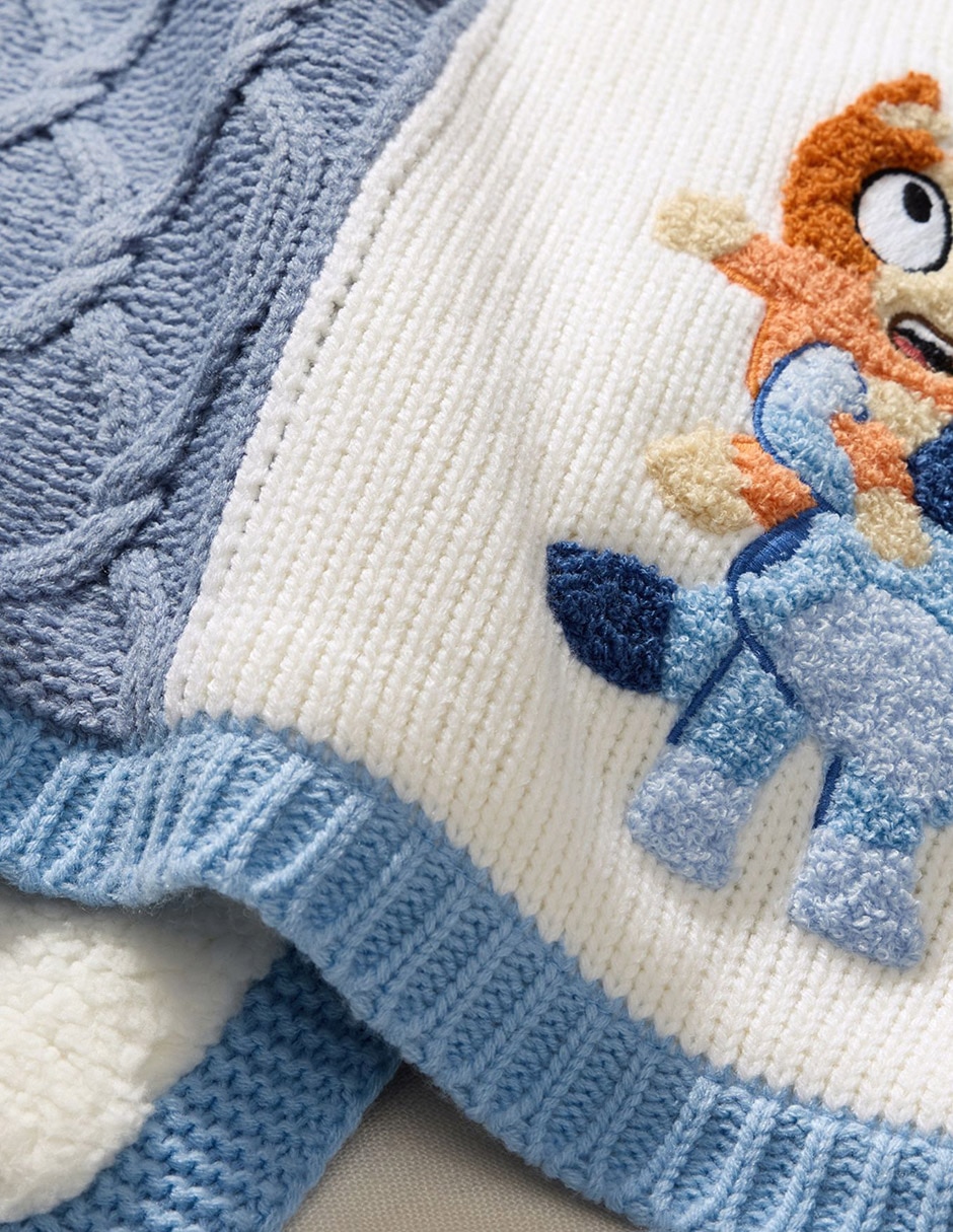Cobija de tejido plano Bluey Bluey Y Bingo 5