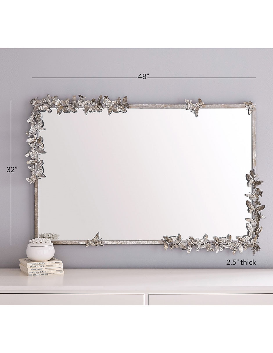 Espejo ml butterfly recta plata