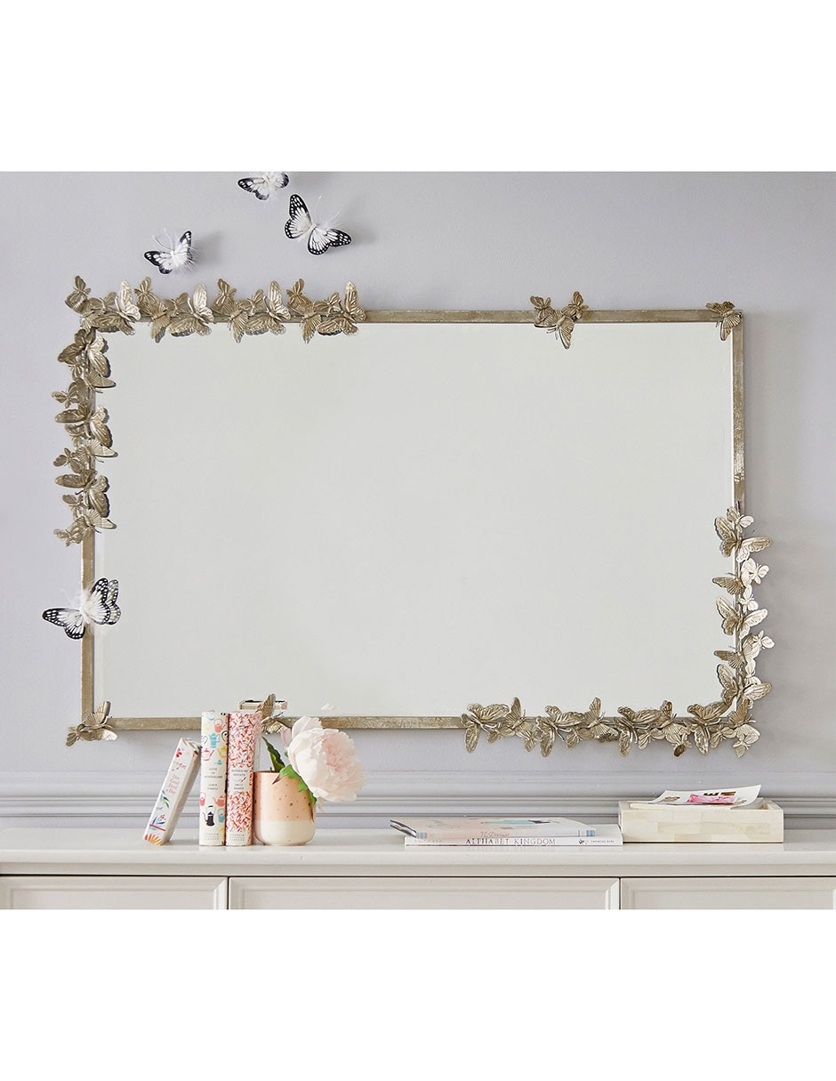 Espejo ml butterfly recta plata