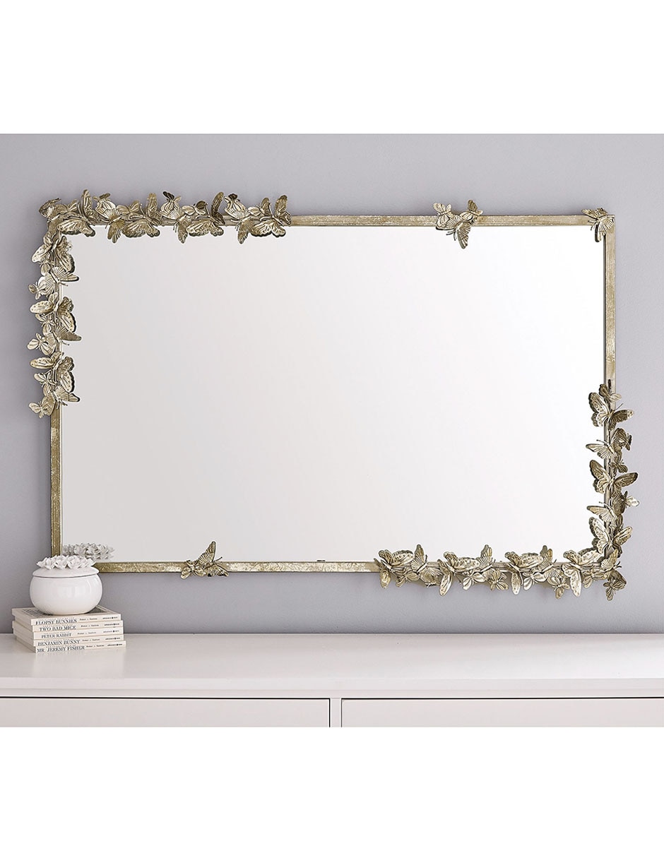 Espejo ml butterfly recta plata