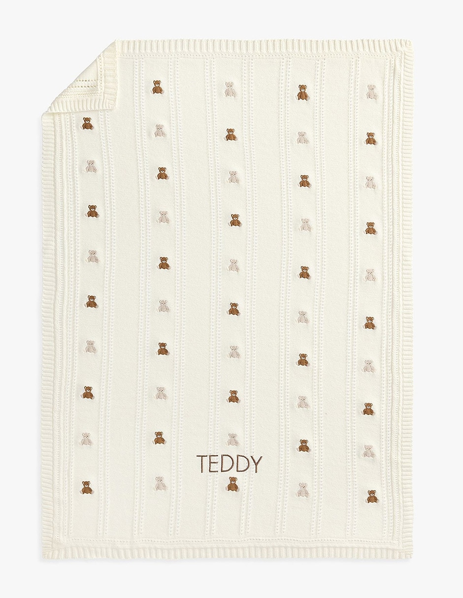 Cobija de tejido plano Teddy Bear para bebé