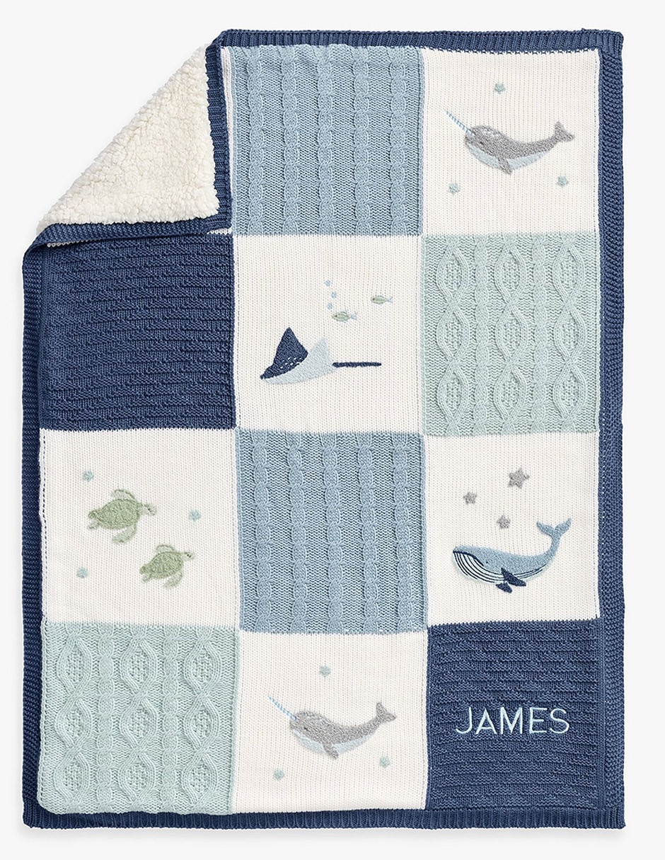 Cobija de tejido plano Heirloom Animals para bebé niño