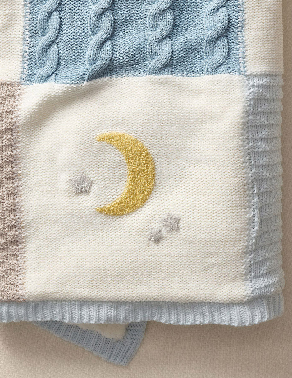 Cobija de tejido plano Heirloom Animals para bebé niño