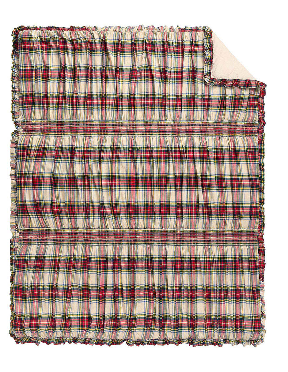 Edredón Holiday Plaid Smocked