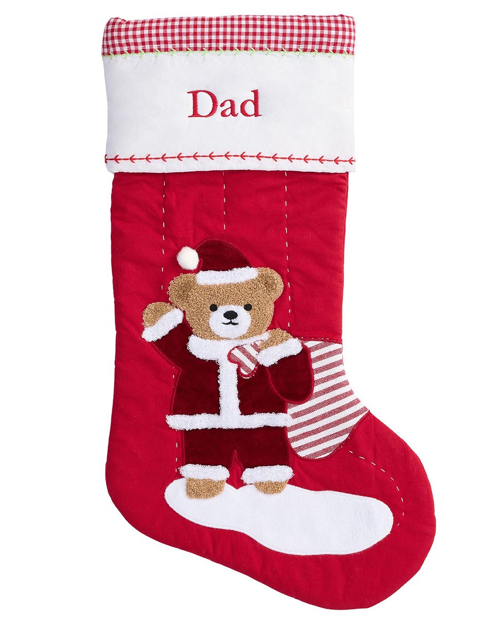 Bota navideña quilted christmas stocking