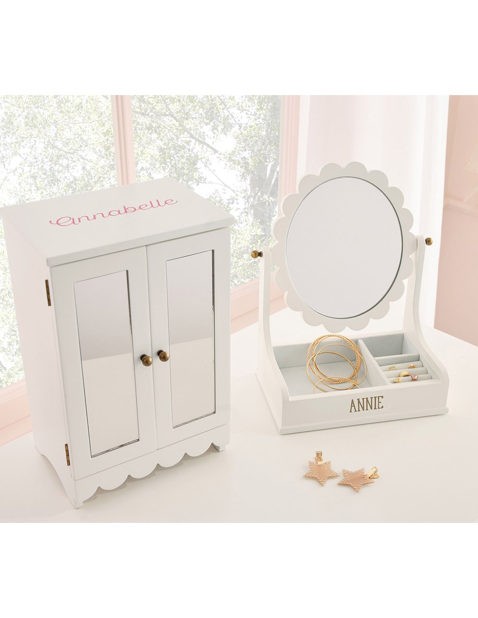 Charola con espejo Penny Jewelry de madera 4
