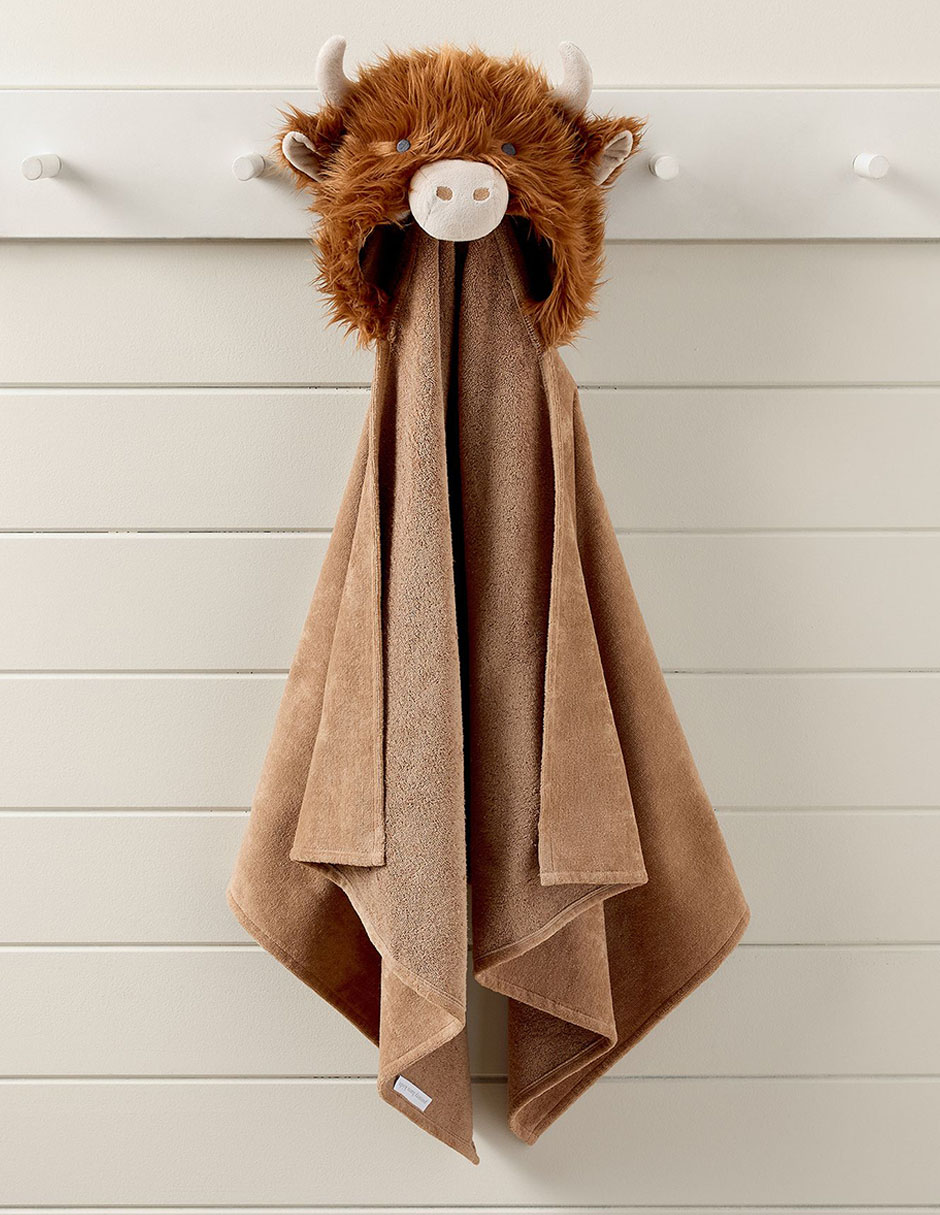 Toalla con gorro Critter de algodón