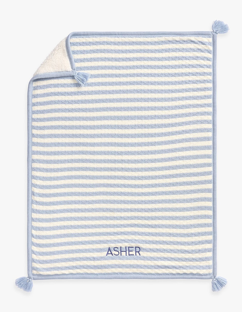 Cobija de tejido jacquard Striped Luxe para bebé