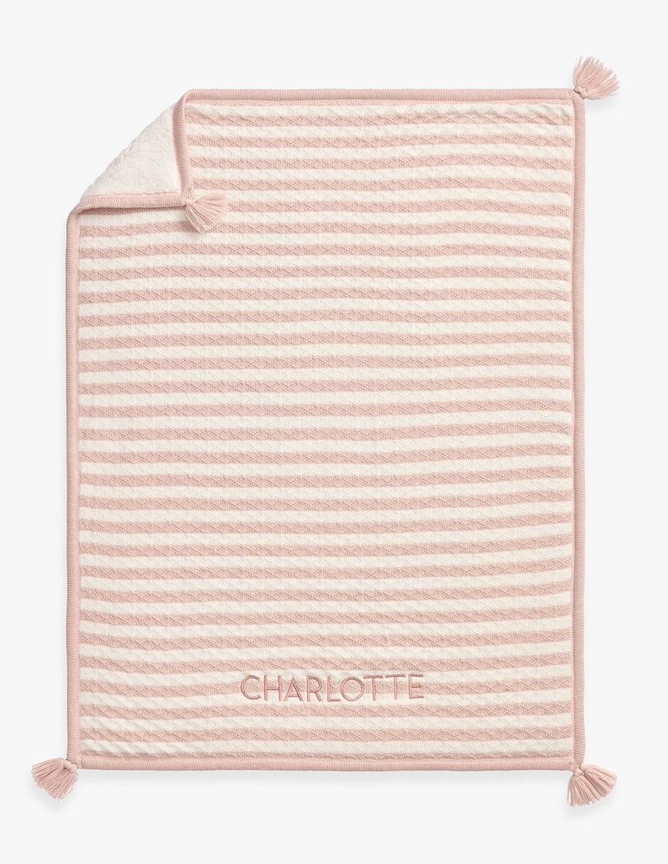 Cobija de tejido jacquard Striped Luxe para bebé
