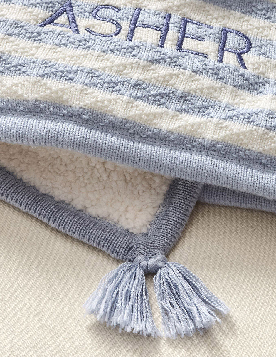 Cobija de tejido jacquard Striped Luxe para bebé 5