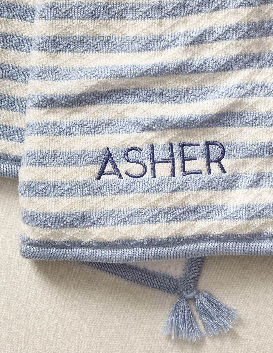 Cobija de tejido jacquard Striped Luxe para bebé 6