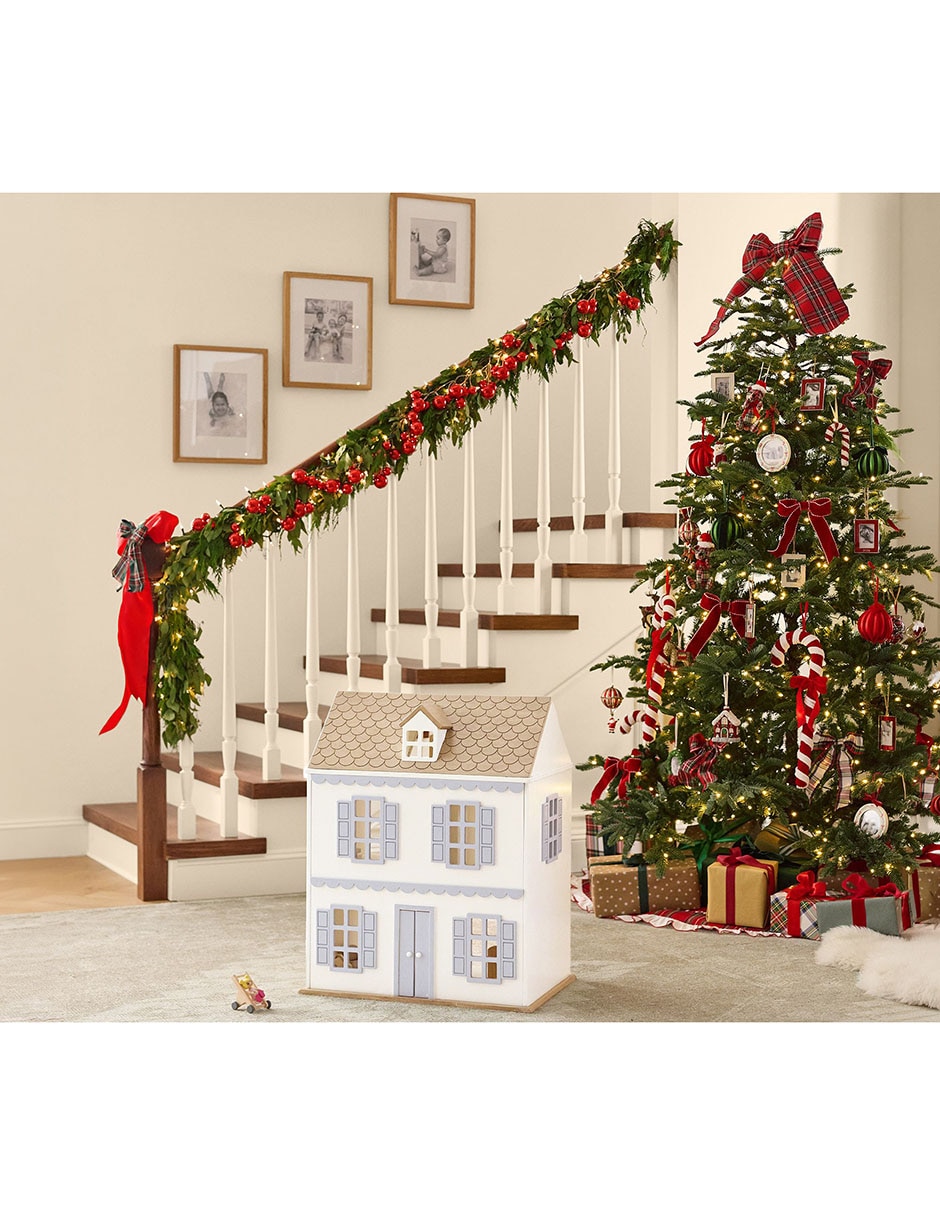 Guirnalda de berries cranberry lit tree 182.8 cm