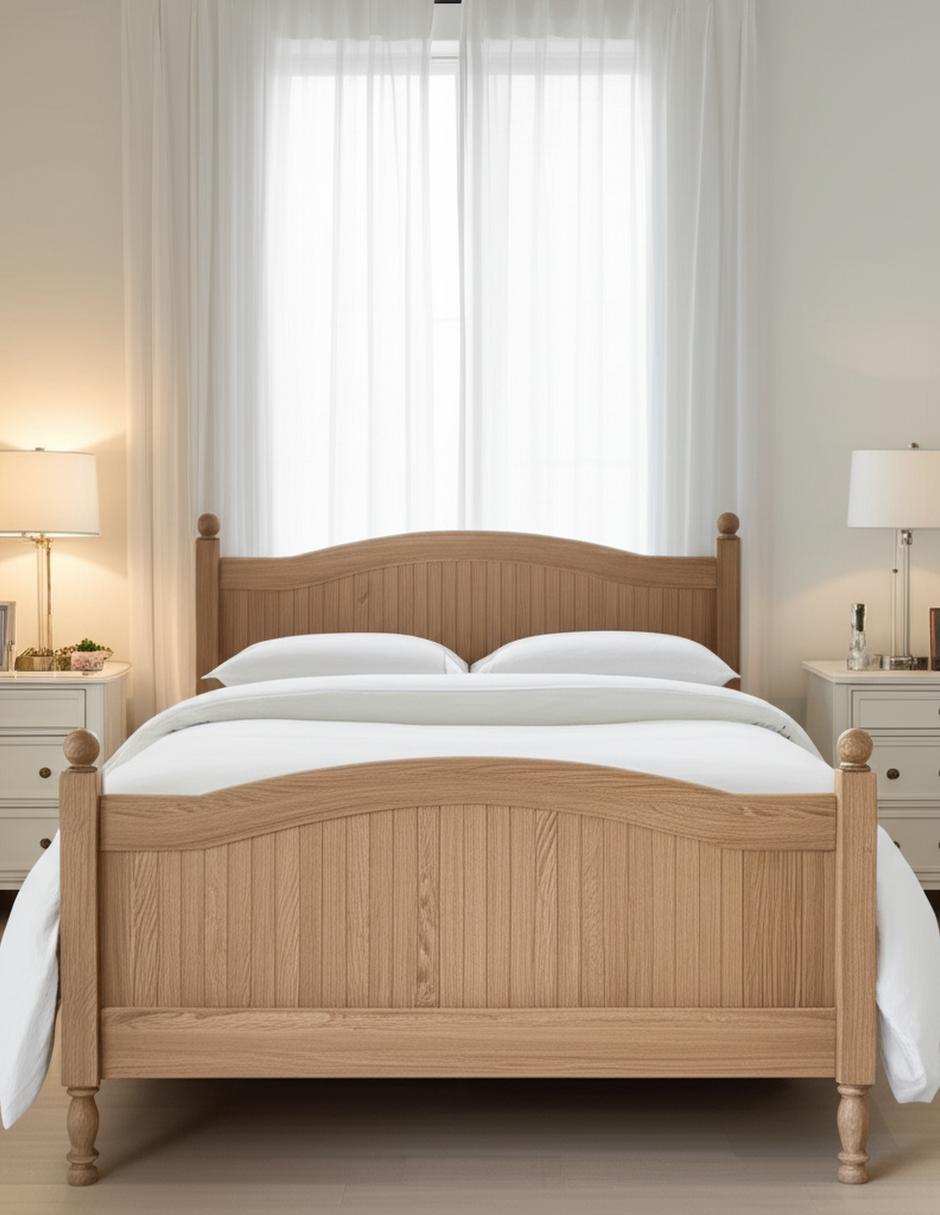 Cama catalina de madera matrimonial