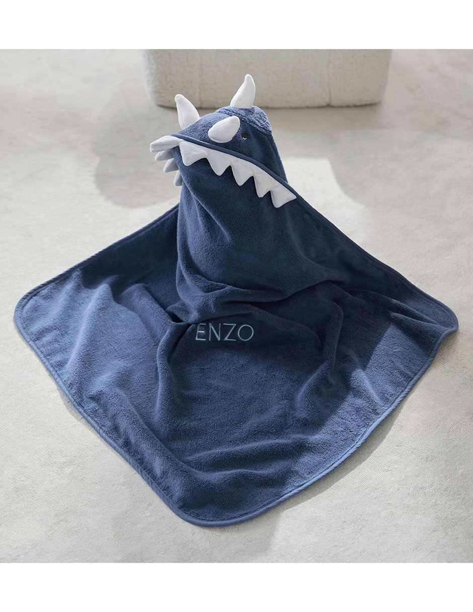 Set de toalla con gorro Dino de algodón