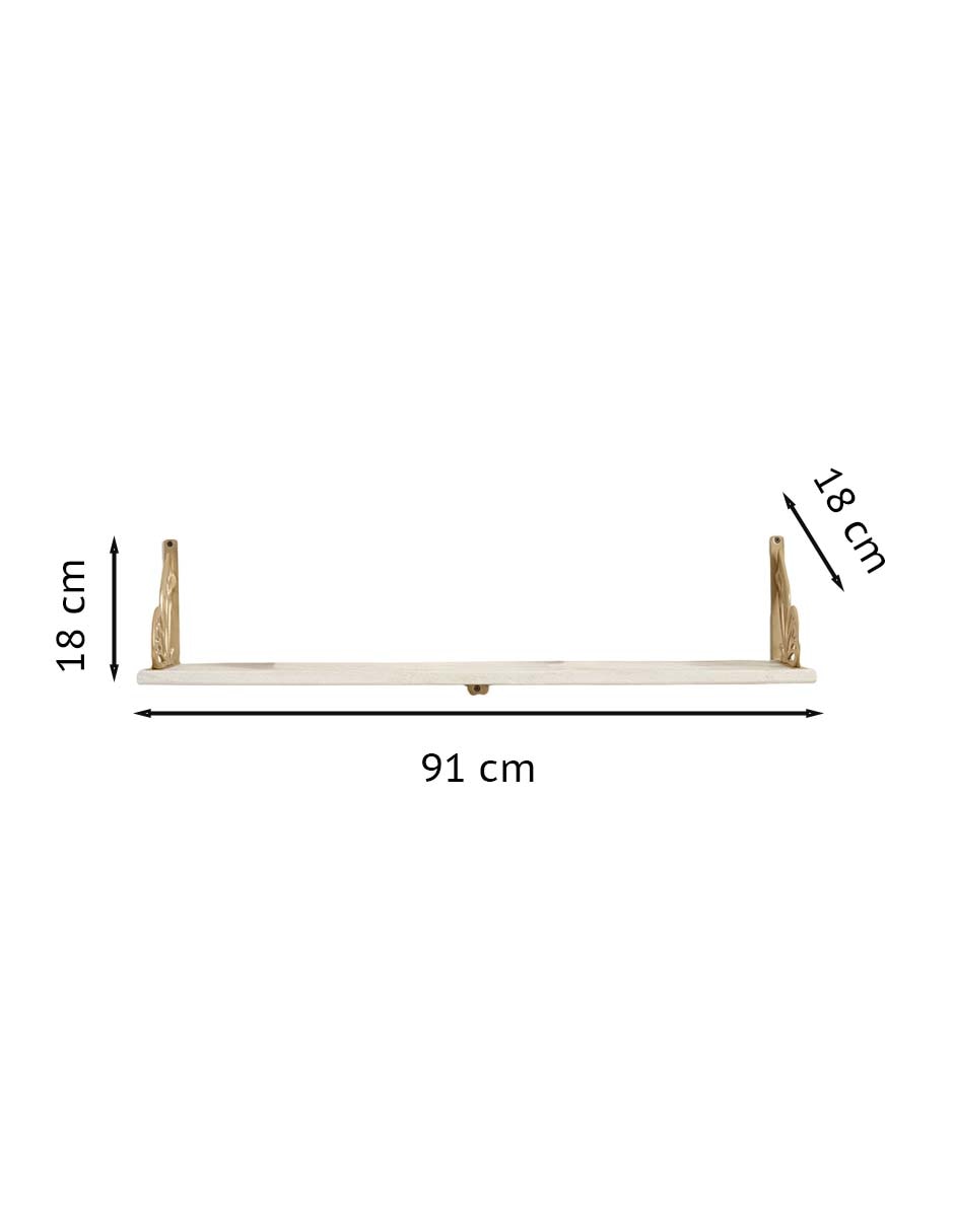 Repisa Gold Butterfly de madera mango 6