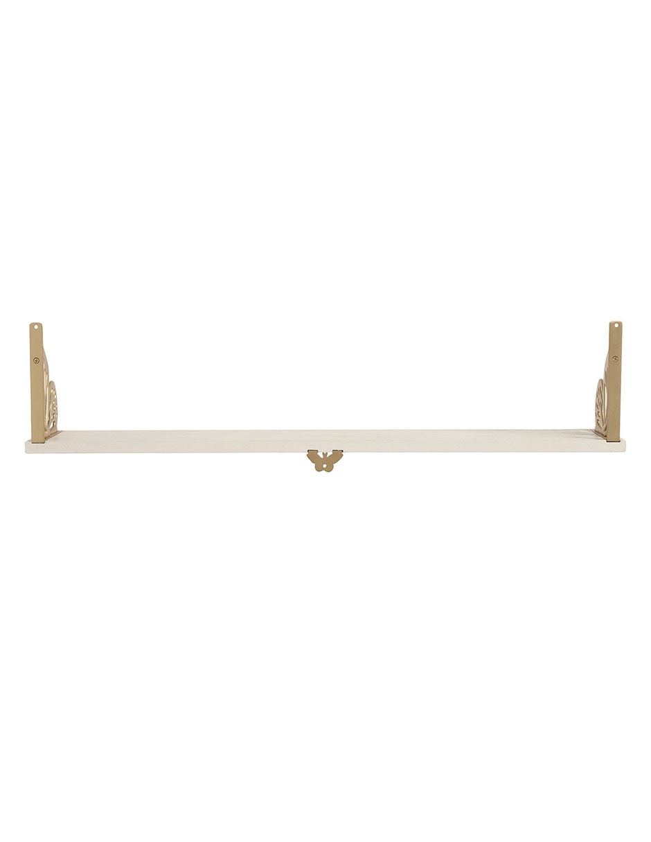 Repisa Gold Butterfly de madera mango