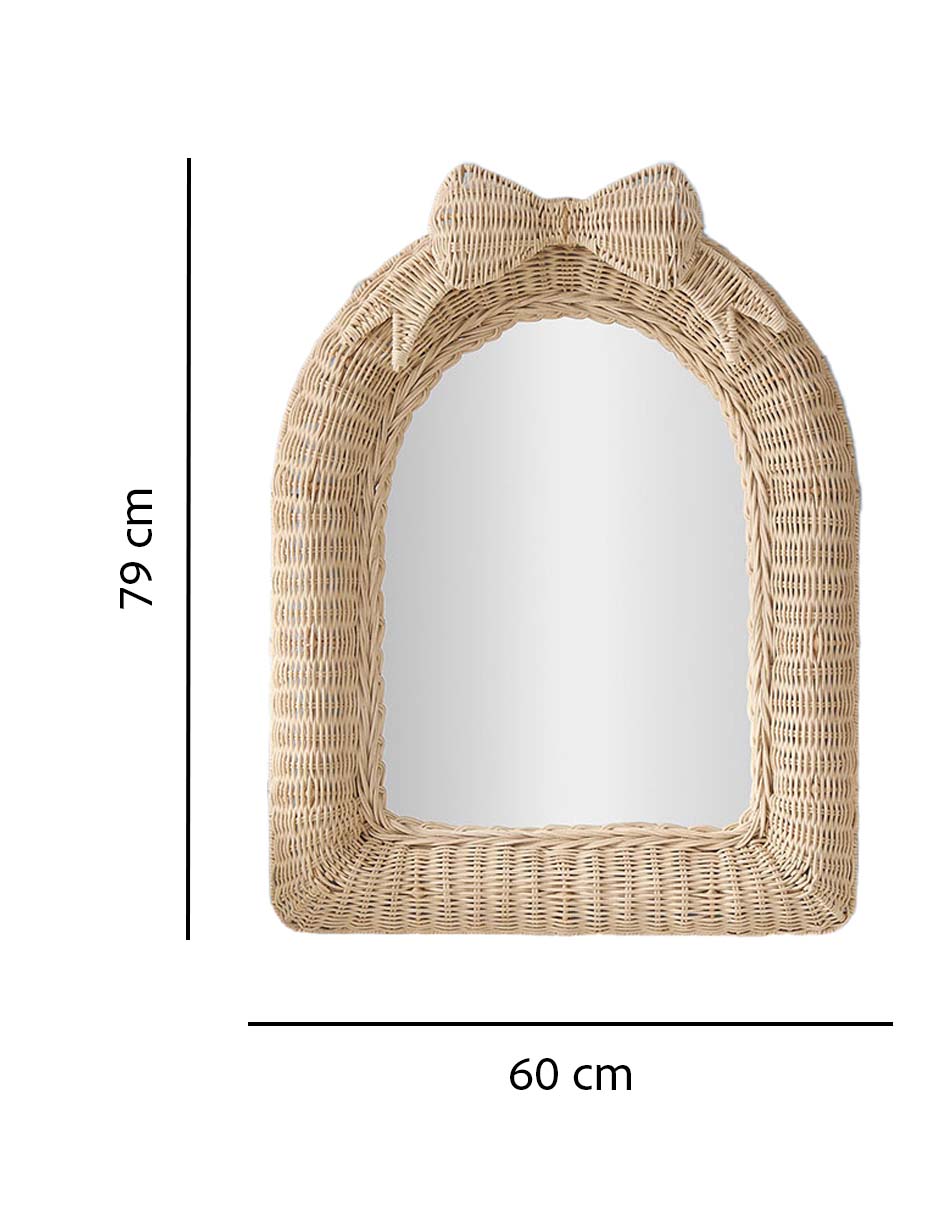 Espejo irregular rattan bow 4