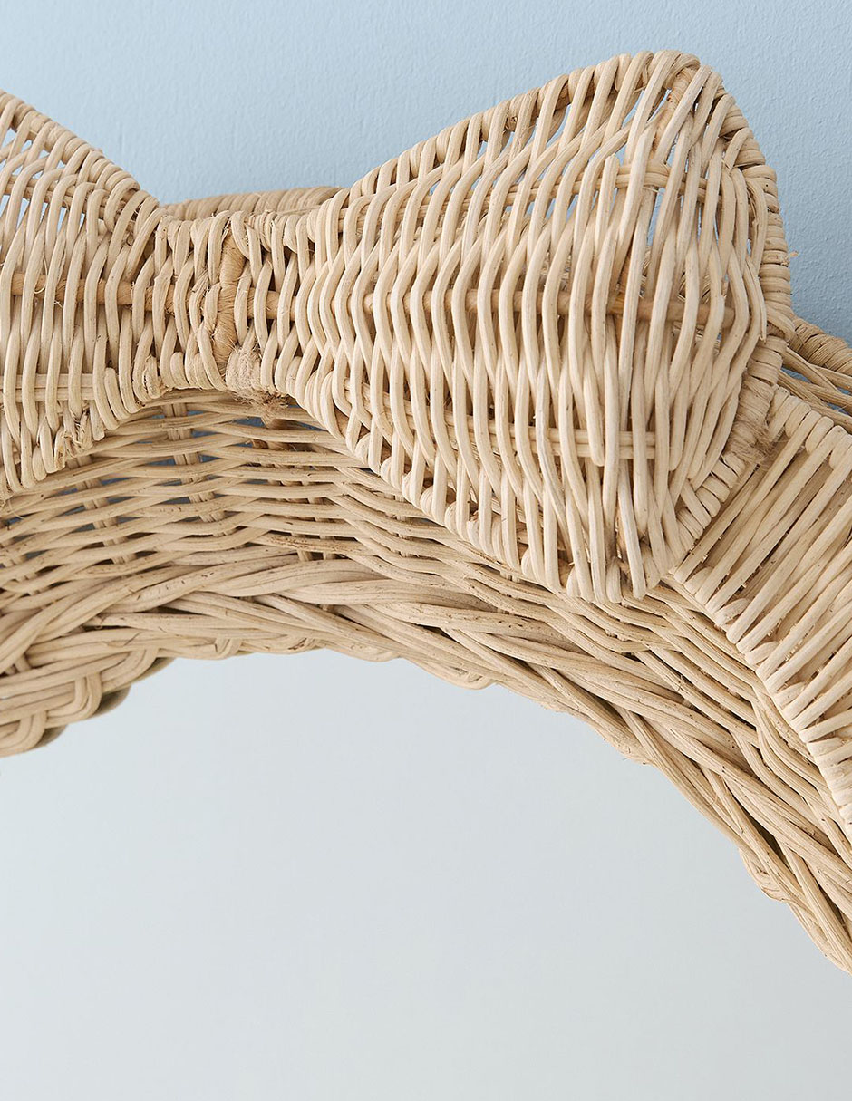 Espejo irregular rattan bow 2