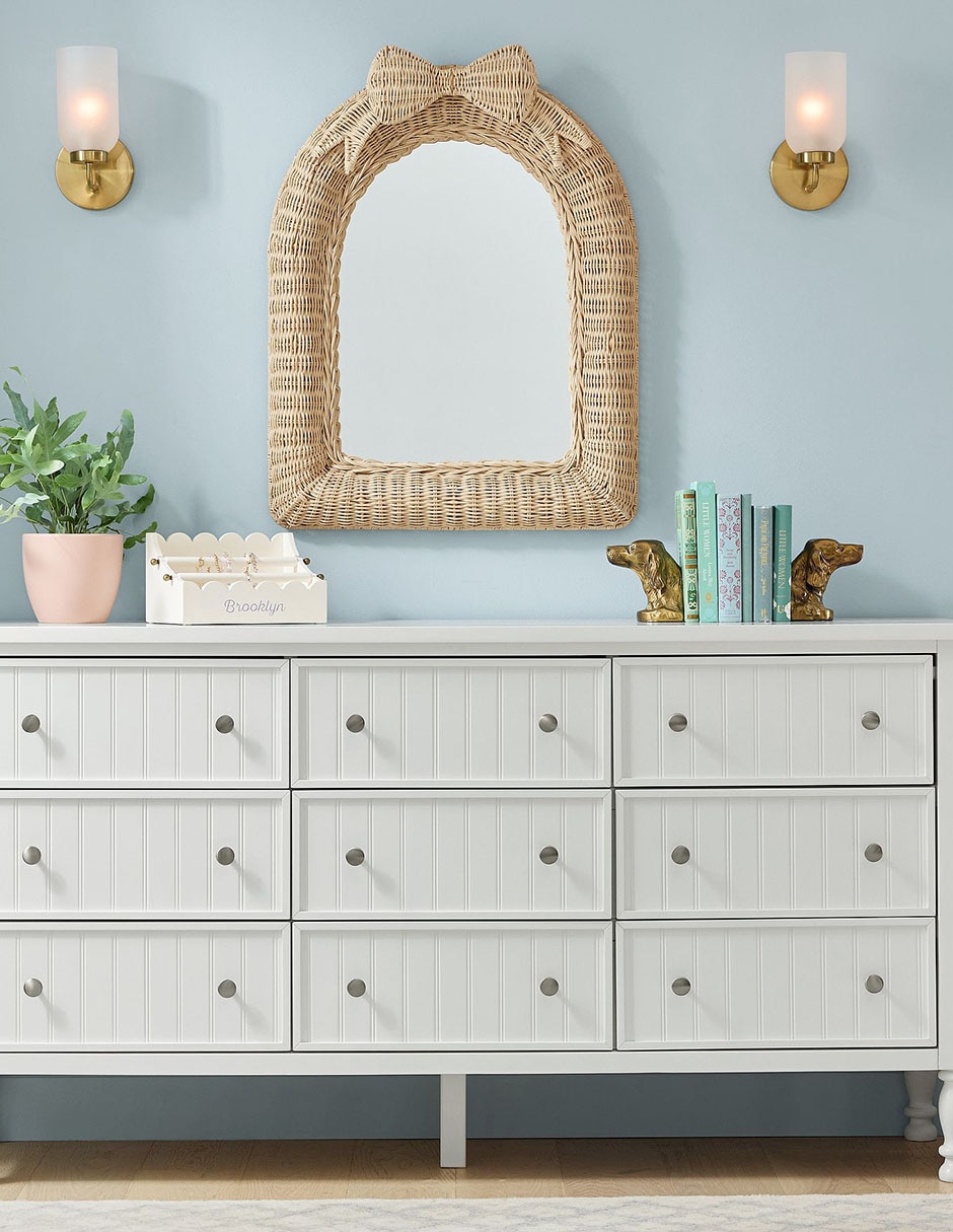 Espejo irregular rattan bow 3