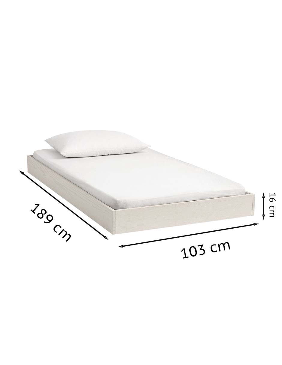 Cama Catalina de madera individual