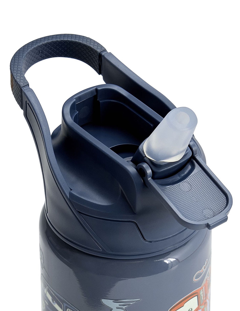 Termo de acero inoxidable Mackenzie Cars con tapa flip top