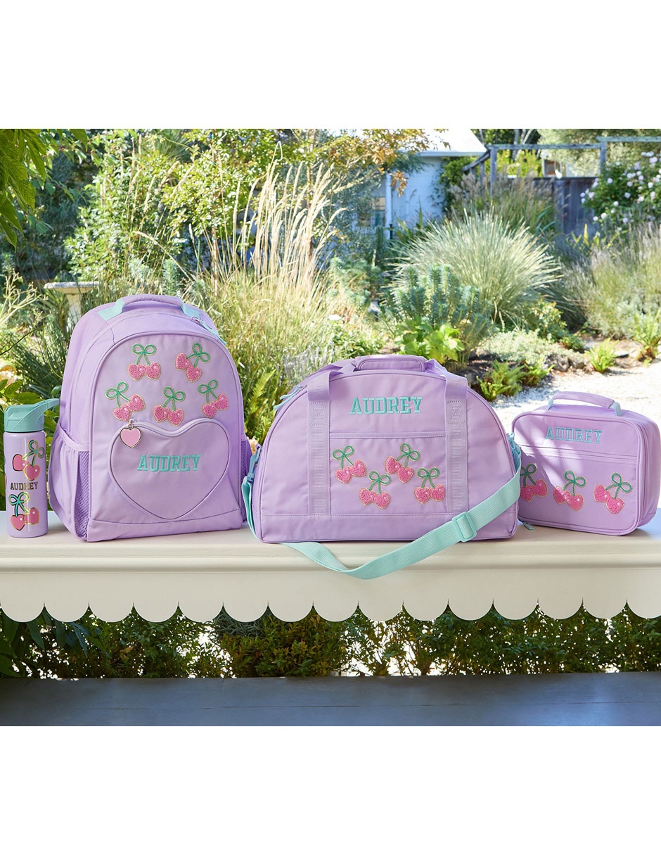 Termo de acero inoxidable Mackenzie Scl Cherry Bows con tapa flip top