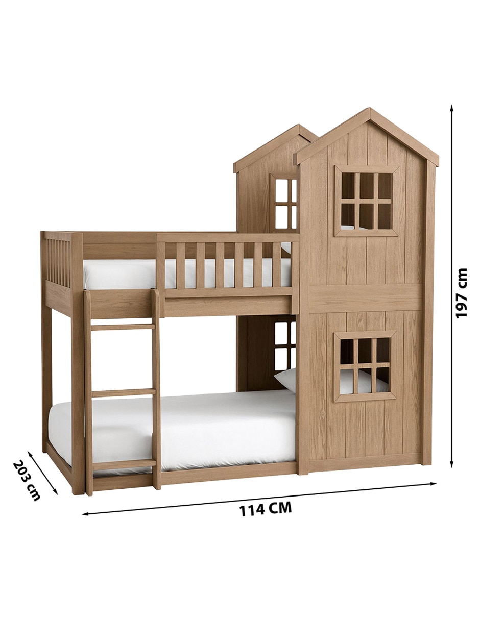 Litera Treehouse de madera individual