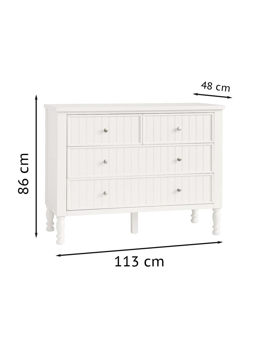 Cómoda Catalina de madera álamo