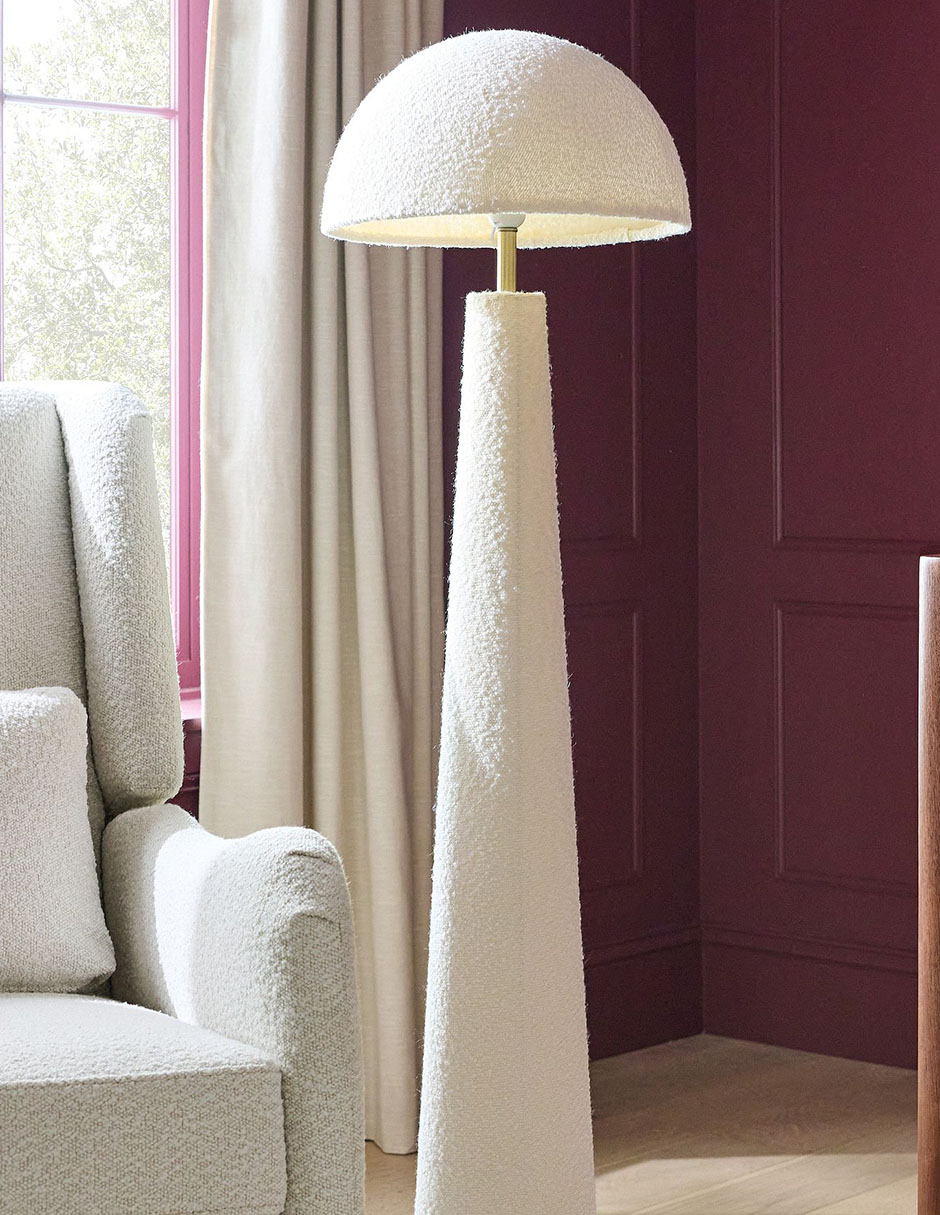 Lámpara de pie led bouclé 4