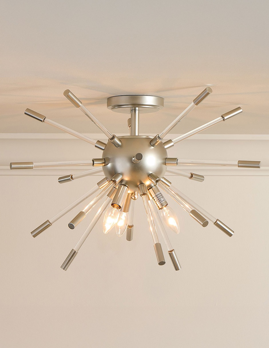 Lámpara incandescente y led Rod Flush Mount