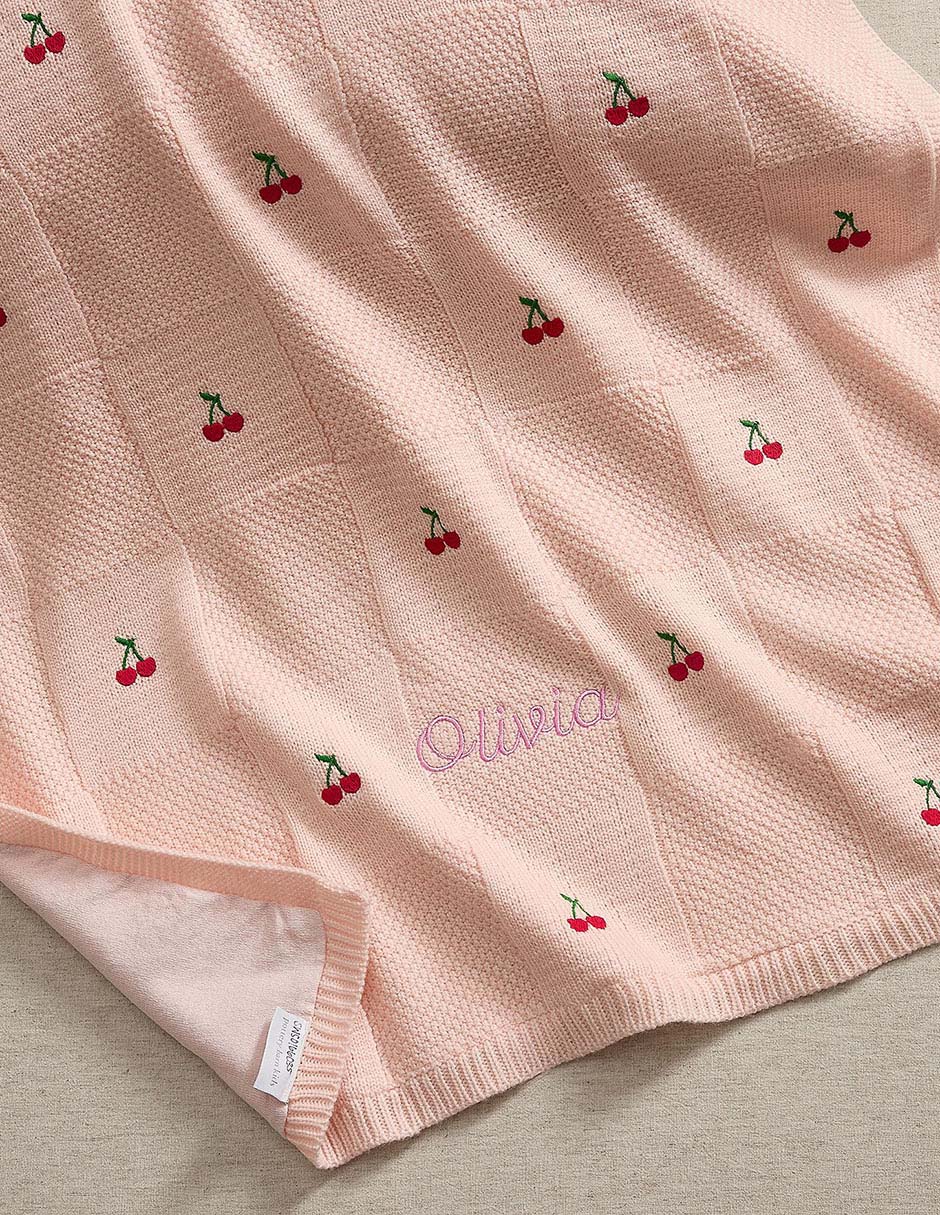 Cobija de tejido de punto Cherries unisex 2