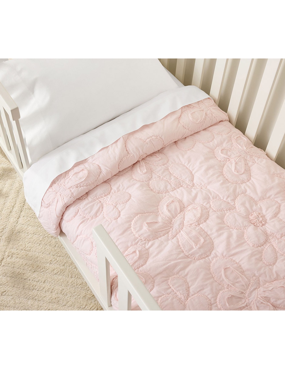 Cobija tejido plano Ruffle Floral para bebé