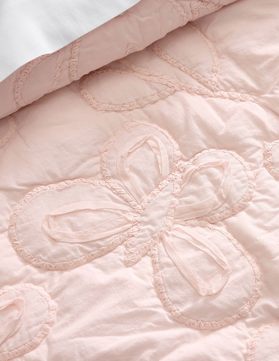 Cobija tejido plano Ruffle Floral para bebé
