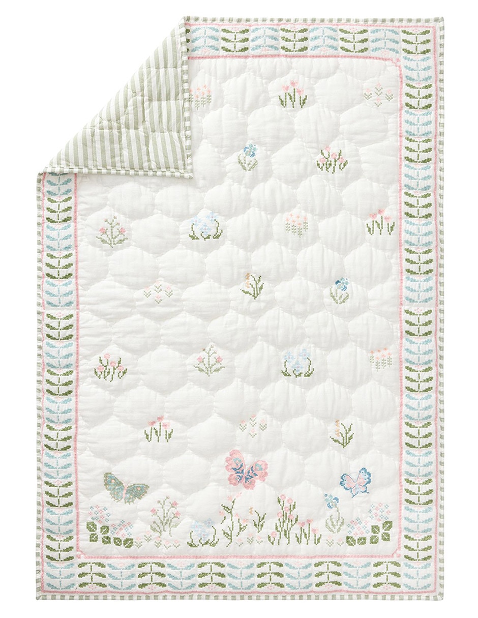 Cobija de tejido plagrace›s garden para niña