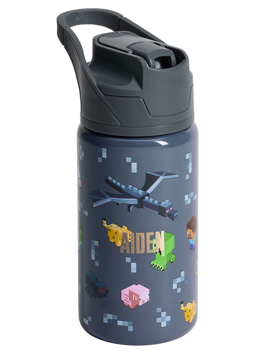 Termo de acero inoxidable Mackenzie Minecraft con tapa rosca 550ml 1