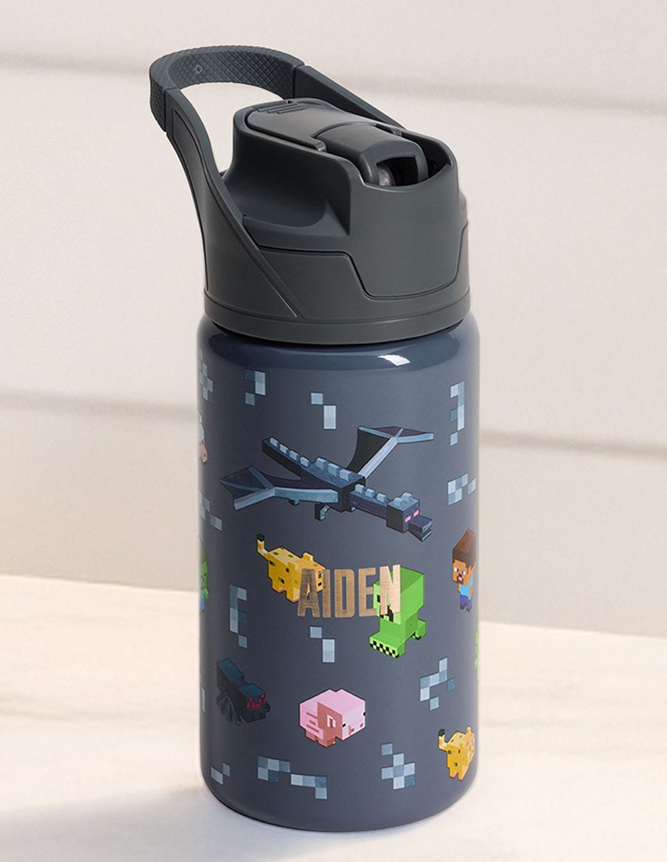 Termo de acero inoxidable Mackenzie Minecraft con tapa rosca 550ml Termo de acero inoxidable Mackenzie Minecraft con tapa rosca 550ml