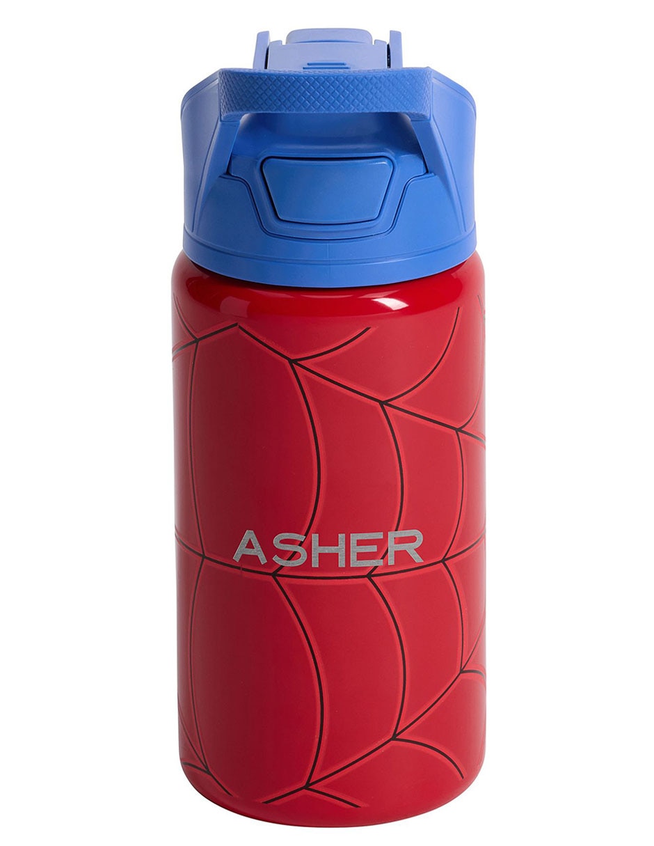 Termo de acero inoxidable Spiderman con tapa push pull 444 ml 3