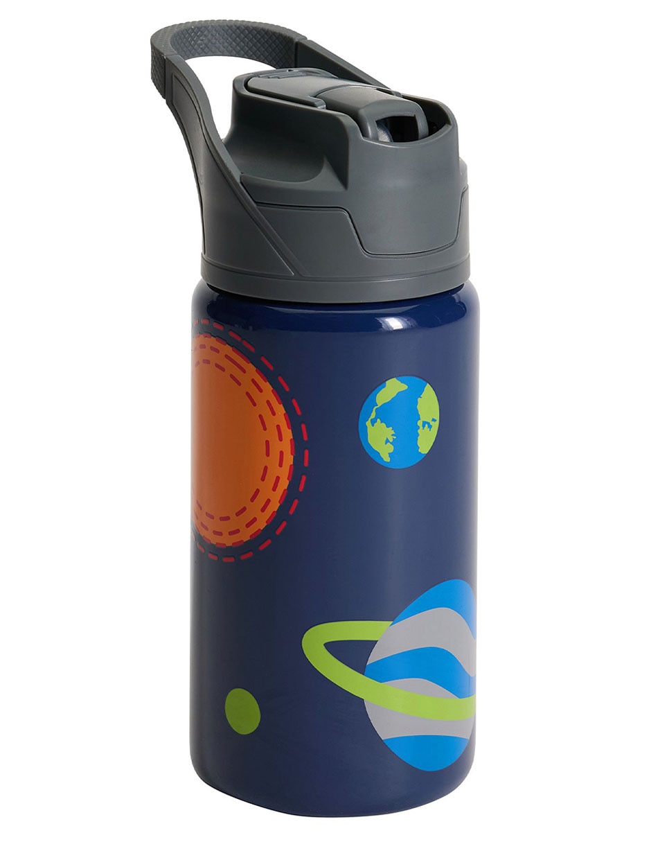 Termo de acero inoxidable Mackenzie con tapa push pull 444 ml