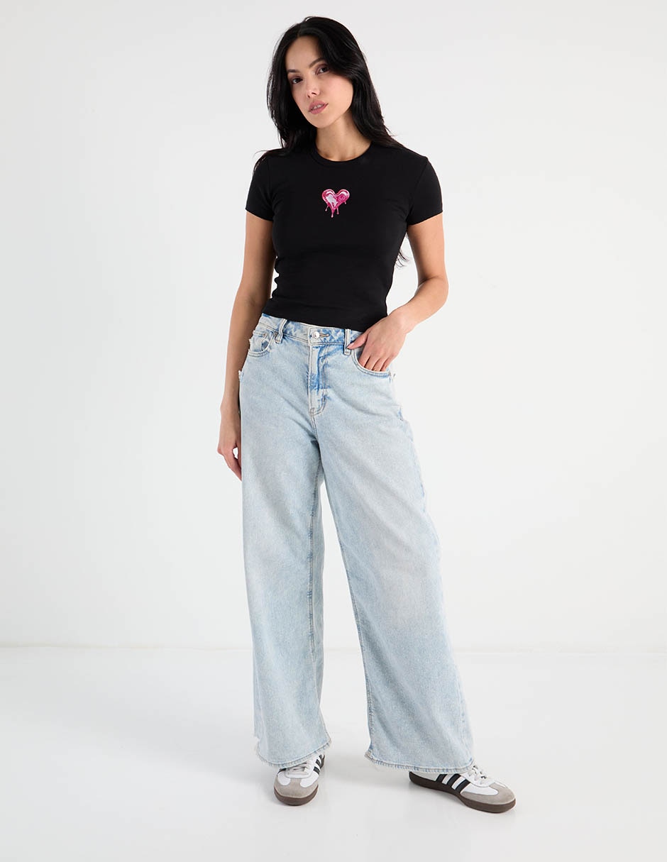Playera manga corta cuello redondo mujer 3