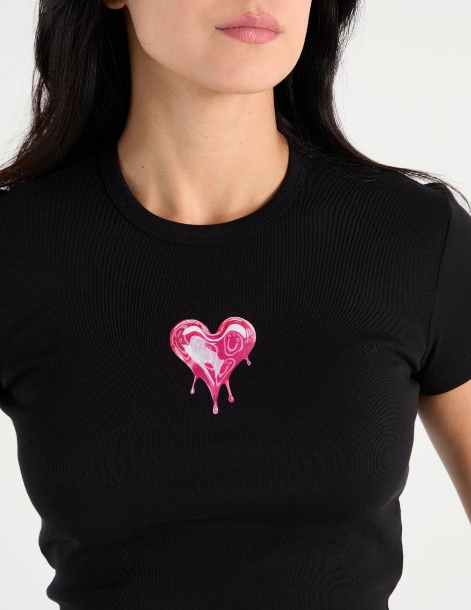 Playera manga corta cuello redondo mujer 4