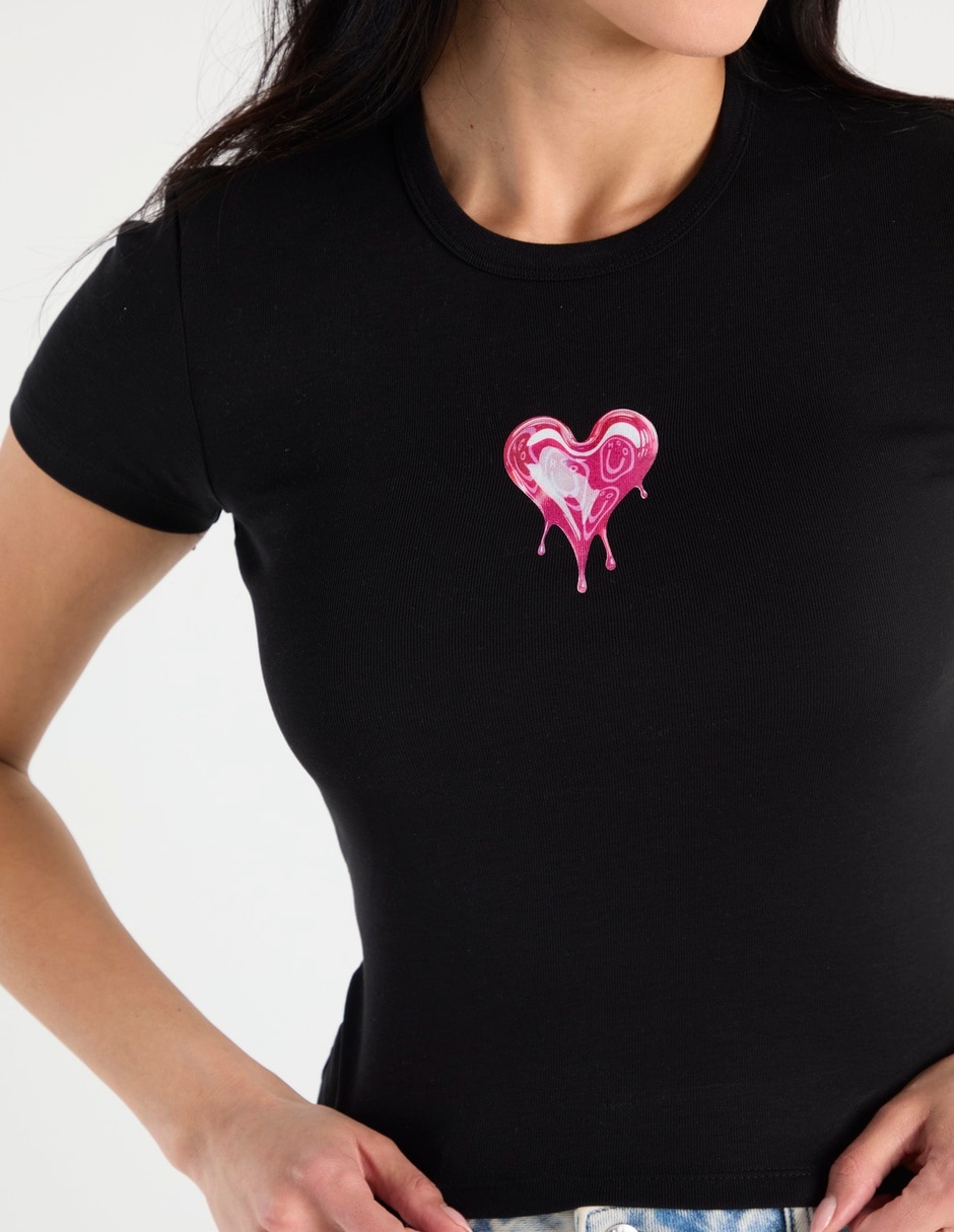 Playera manga corta cuello redondo mujer 5