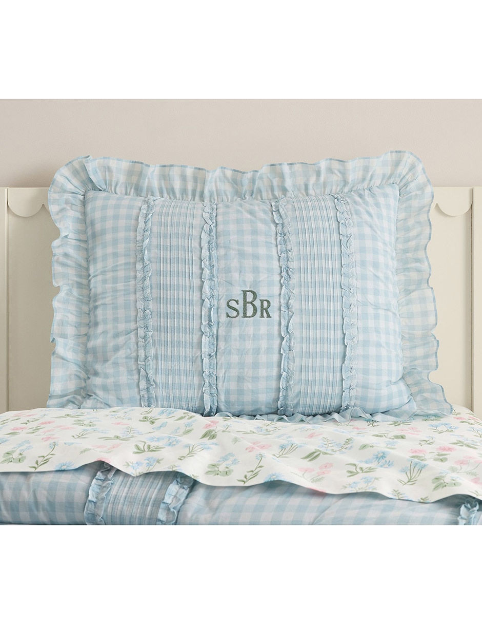 Funda para almohada Gabriella Gingham Ruffle