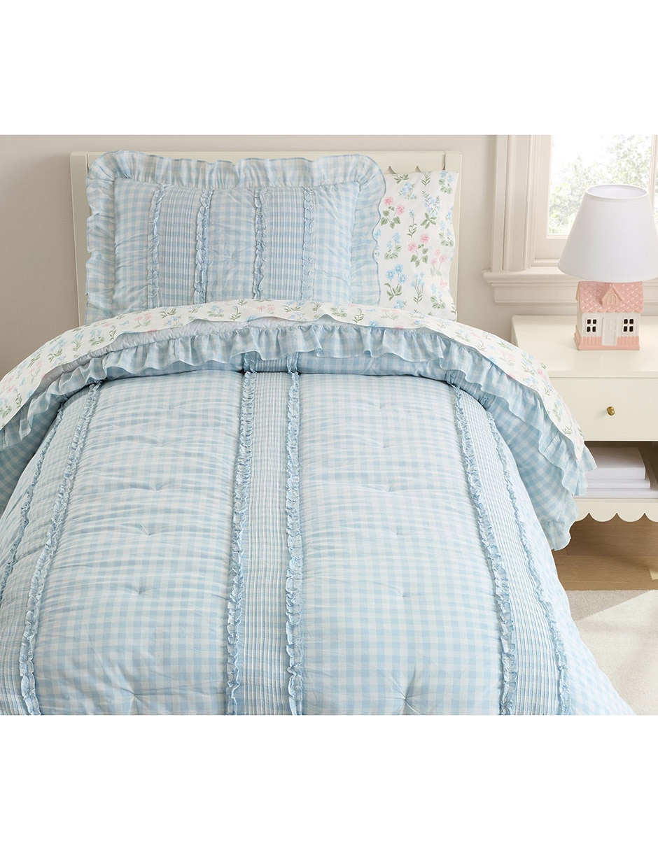 Funda para almohada Gabriella Gingham Ruffle
