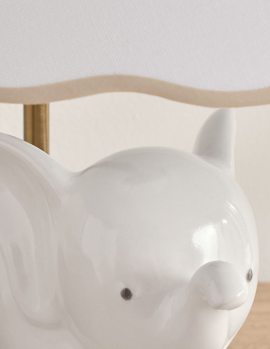 Lámpara de mesa blanca Elephant