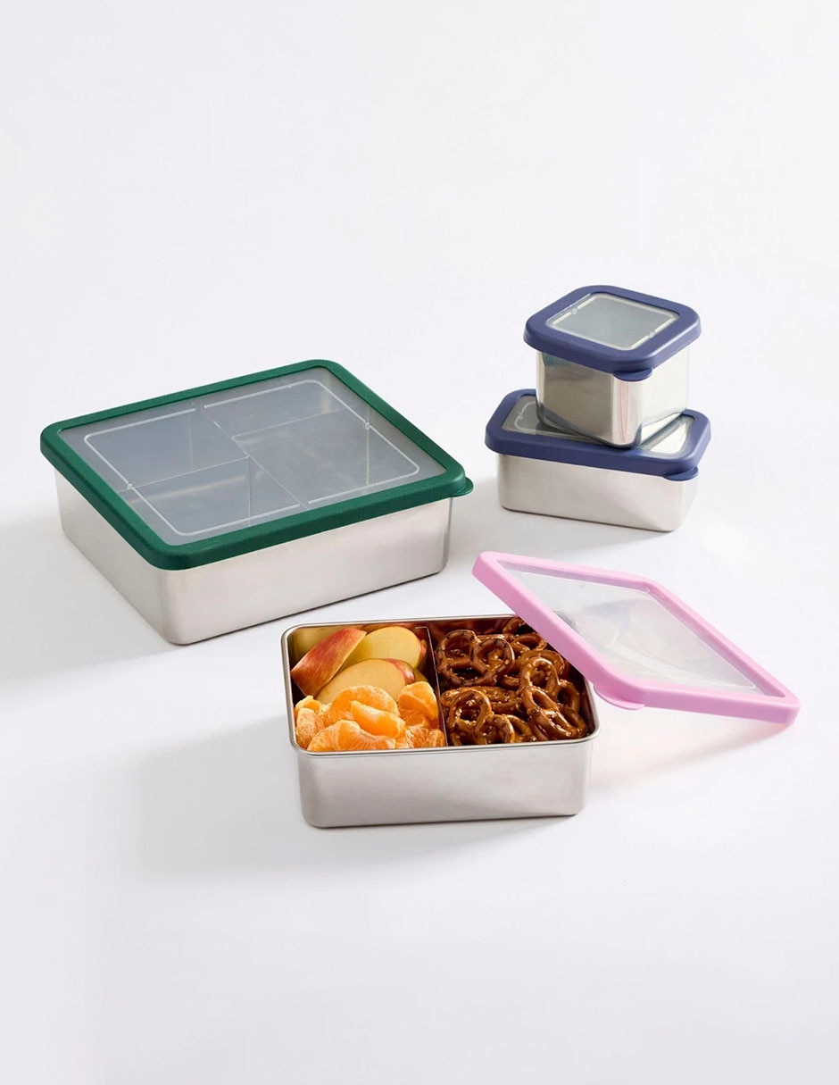 Recipiente térmico de acero inoxidable con tapa a presión
