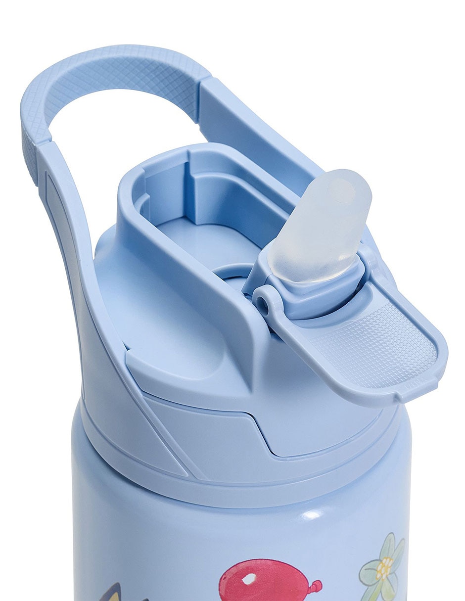 Termo de acero inoxidable Mackenzie con tapa push pull 443 ml