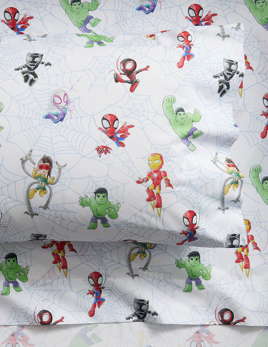Juego de sábanas de algodón Spidey and his Amazing Friends Juego de sábanas de algodón Spidey and his Amazing Friends